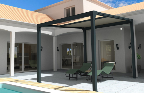 Toldo Pérgola autoportante Campanuca motorizada  - 1