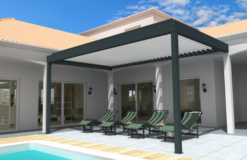 Pérgola bioclimatica Marina perpendicular  - 1