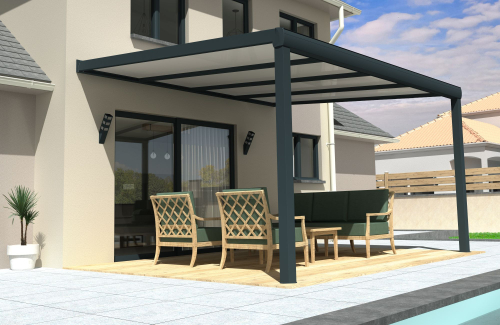Pérgola de techo de policarbonato Mouro  - 1